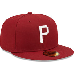 Pittsburgh Pirates White Logo 59FIFTY Fitted Hat Cardinal | New Era