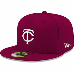 Minnesota Twins White Logo 59FIFTY Fitted Hat Cardinal | New Era