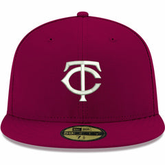 Minnesota Twins White Logo 59FIFTY Fitted Hat Cardinal | New Era