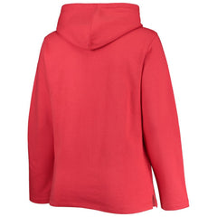 Boston Red Sox Soft as a Grape Women's Plus Size Side Split Pullover Hoodie Red