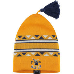 St. Louis Blues adidas Reverse Retro Knit Beanie with Tassel Gold