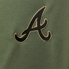 Atlanta Braves Levelwear Delta Pursue Quarter-Zip Jacket Olive