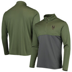 New York Mets Levelwear Delta Pursue Quarter-Zip Jacket Olive