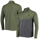 San Francisco Giants Levelwear Delta Pursue Quarter-Zip Jacket Olive