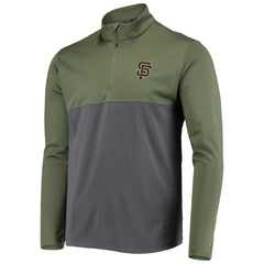 San Francisco Giants Levelwear Delta Pursue Quarter-Zip Jacket Olive