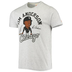 Tim Anderson Chicago White Sox Homage Caricature Tri-Blend T-Shirt Heathered Gray