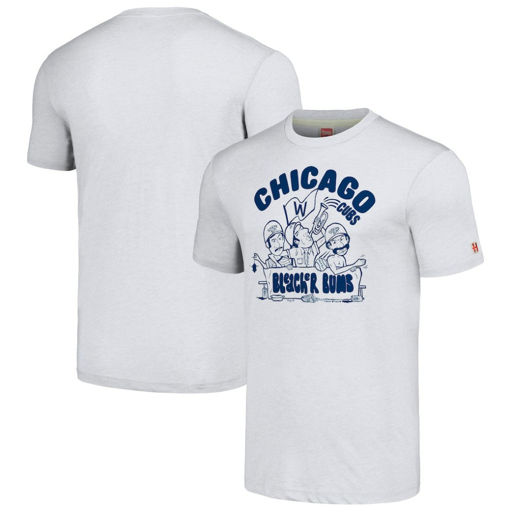 Chicago Cubs Homage Hyper Local Tri-Blend T-Shirt Ash