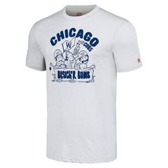Chicago Cubs Homage Hyper Local Tri-Blend T-Shirt Ash