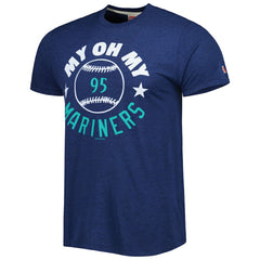 Seattle Mariners Homage Hyper Local Tri-Blend T-Shirt Navy