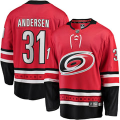 Frederik Andersen Carolina Hurricanes Fanatics Alternate Breakaway Player Jersey Red