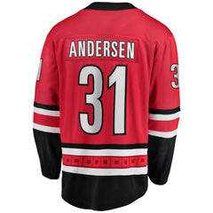 Frederik Andersen Carolina Hurricanes Fanatics Alternate Breakaway Player Jersey Red