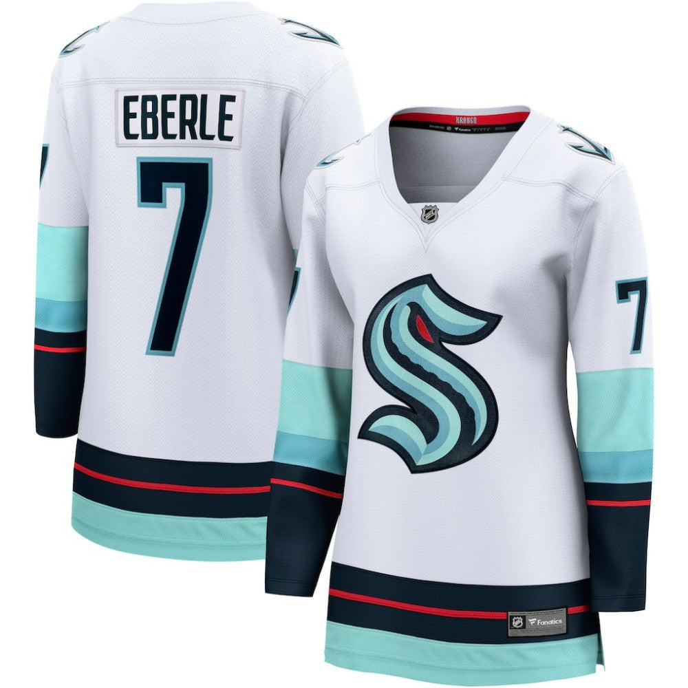 Jordan Eberle Seattle Kraken Fanatics Women's Away Breakaway Jersey White
