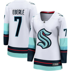 Jordan Eberle Seattle Kraken Fanatics Women's Away Breakaway Jersey White
