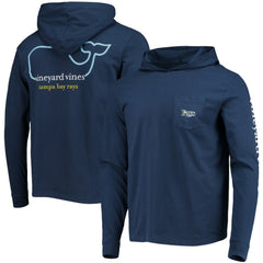 Tampa Bay Rays Vineyard Vines Long Sleeve Hoodie T-Shirt Navy