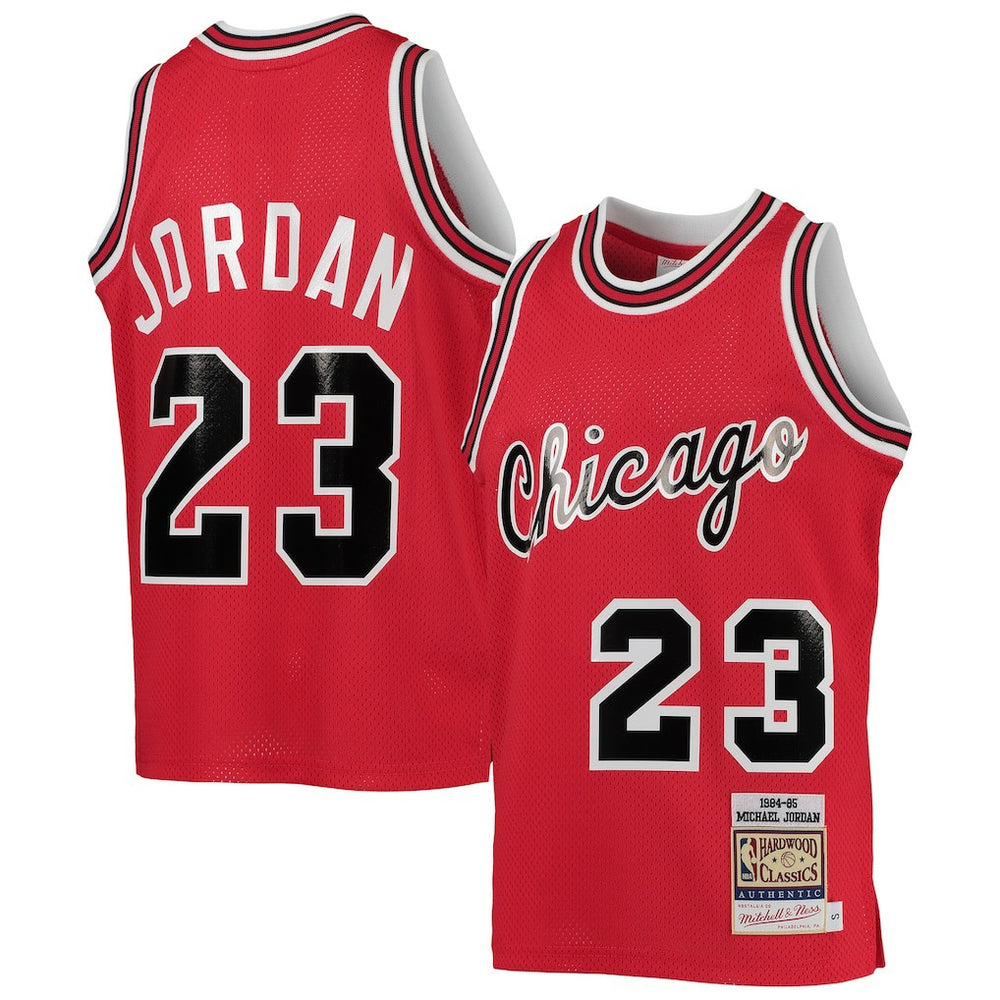 Michael Jordan Chicago Bulls Youth 1984/85 Hardwood Classics Authentic Jersey sale - Red