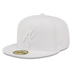 Atlanta Braves White on White 59FIFTY Fitted Hat | New Era