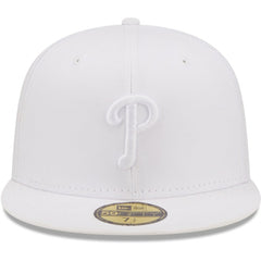 Philadelphia Phillies White on White 59FIFTY Fitted Hat | New Era