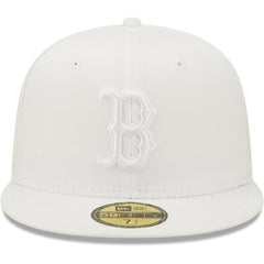Boston Red Sox White on White 59FIFTY Fitted Hat | New Era