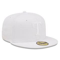 Texas Rangers White on White 59FIFTY Fitted Hat | New Era