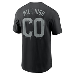Colorado Rockies Mile High Local Team T-Shirt Black | Nike
