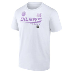 Edmonton Oilers NHL Hockey Fights Cancer T-Shirt White