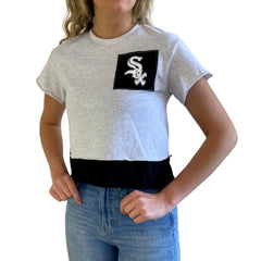 Chicago White Sox Refried Apparel Women's Cropped T-Shirt Heathered Gray