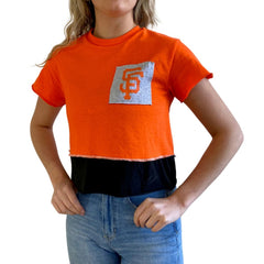 San Francisco Giants Refried Apparel Women's Cropped T-Shirt Orange