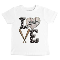 Chicago White Sox Tiny Turnip Youth Baseball Love T-Shirt White
