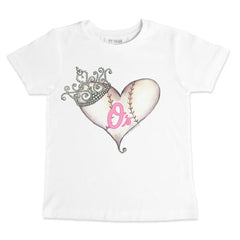 Baltimore Orioles Tiny Turnip Youth Baseball Tiara Heart T-Shirt White