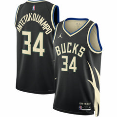 Giannis Antetokounmpo Milwaukee Bucks Jordan Brand Unisex Swingman Jersey - Statement Edition - Black outlet