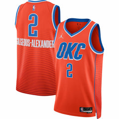 Shai Gilgeous-Alexander Oklahoma City Thunder Jordan Brand Unisex Swingman Jersey - Statement Edition - Orange for sale