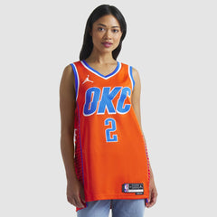 Shai Gilgeous-Alexander Oklahoma City Thunder Jordan Brand Unisex Swingman Jersey - Statement Edition - Orange for sale