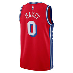 Tyrese Maxey Philadelphia 76ers Jordan Brand Unisex Swingman Jersey - Statement Edition - Red discount