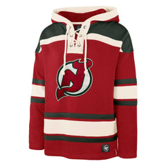 Martin Brodeur New Jersey Devils '47 Retired Player Name & Number Lacer Pullover Hoodie Red