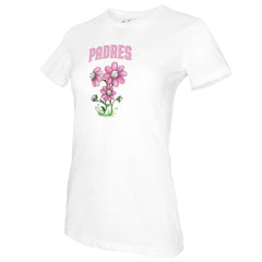 San Diego Padres Tiny Turnip Women's Blooming Baseballs T-Shirt White