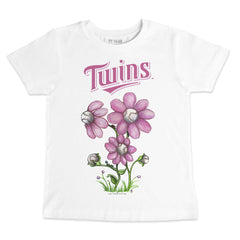 Minnesota Twins Tiny Turnip Youth Blooming Baseballs T-Shirt White
