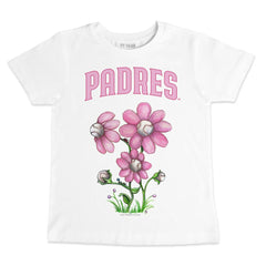 San Diego Padres Tiny Turnip Youth Blooming Baseballs T-Shirt White
