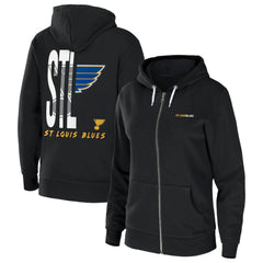 St. Louis Blues WEAR by Erin Andrews Women's Sponge Fleece Full-Zip Hoodie Black