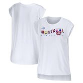 Montreal Canadiens WEAR by Erin Andrews Women's Greetings From Muscle T-Shirt White