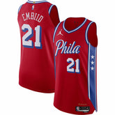 Joel Embiid Philadelphia 76ers Jordan Brand Authentic Player Jersey - Statement Edition - Red outlet