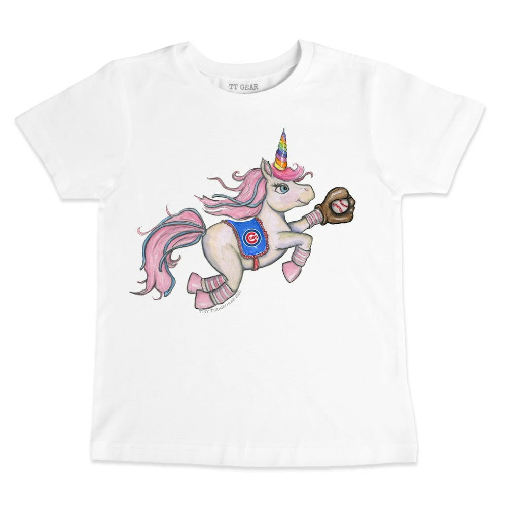 Chicago Cubs Tiny Turnip Youth Unicorn T-Shirt White