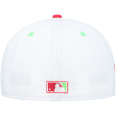 Chicago White Sox Cooperstown Collection Comiskey Park 75th Anniversary Strawberry Lolli 59FIFTY Fitted Hat White/Coral | New Era