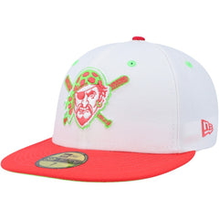 Pittsburgh Pirates Three Rivers Stadium 30th Anniversary Strawberry Lolli 59FIFTY Fitted Hat White/Coral | New Era