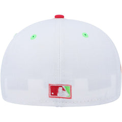 Pittsburgh Pirates Three Rivers Stadium 30th Anniversary Strawberry Lolli 59FIFTY Fitted Hat White/Coral | New Era