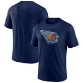 Edmonton Oilers Wraparound Tri-Blend T-Shirt Navy