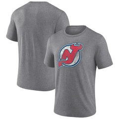 New Jersey Devils Wraparound Tri-Blend T-Shirt Heather Gray
