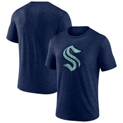 Seattle Kraken Wraparound Tri-Blend T-Shirt Deep Sea Blue