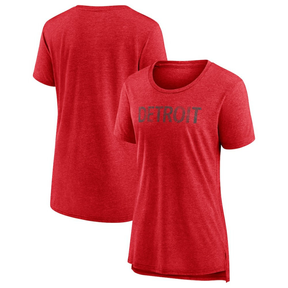 Detroit Red Wings Women's Slow Whistle Tri-Blend T-Shirt Red