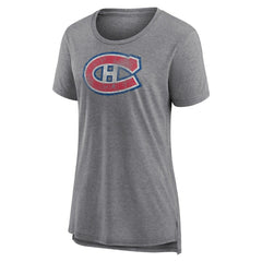 Montreal Canadiens Women's Slow Whistle Tri-Blend T-Shirt Gray