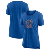 New York Rangers Women's Slow Whistle Tri-Blend T-Shirt Blue